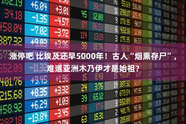 涨停吧 比埃及还早5000年！古人“烟熏存尸”，难道亚洲木乃伊才是始祖？