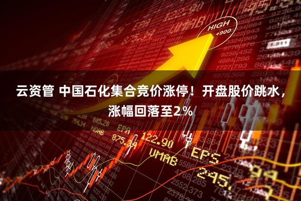 云资管 中国石化集合竞价涨停！开盘股价跳水，涨幅回落至2％