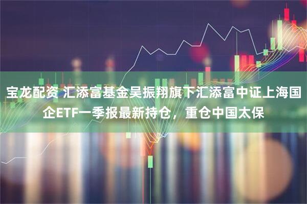 宝龙配资 汇添富基金吴振翔旗下汇添富中证上海国企ETF一季报最新持仓，重仓中国太保
